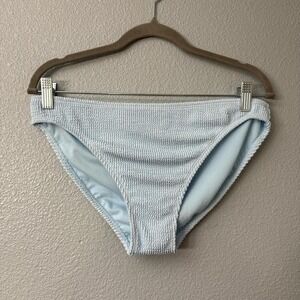 Cyn & Luca Light Blue Bikini Bottoms with a Waffle Texture
